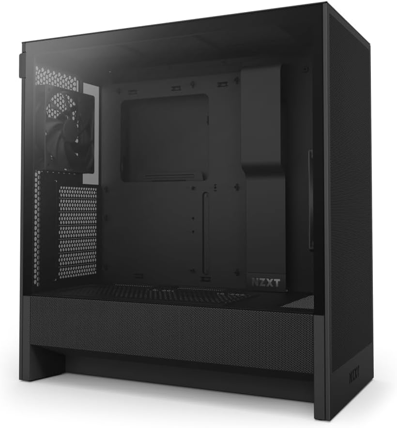 NZXT H6 Flow | CC-H61FW-01 | Compact Dual-Chamber Mid-Tower Airflow Case | Panoramic Glass Panels | High-Performance Airflow Panels | Includes 3 X 120Mm Fans | Cable Management | White