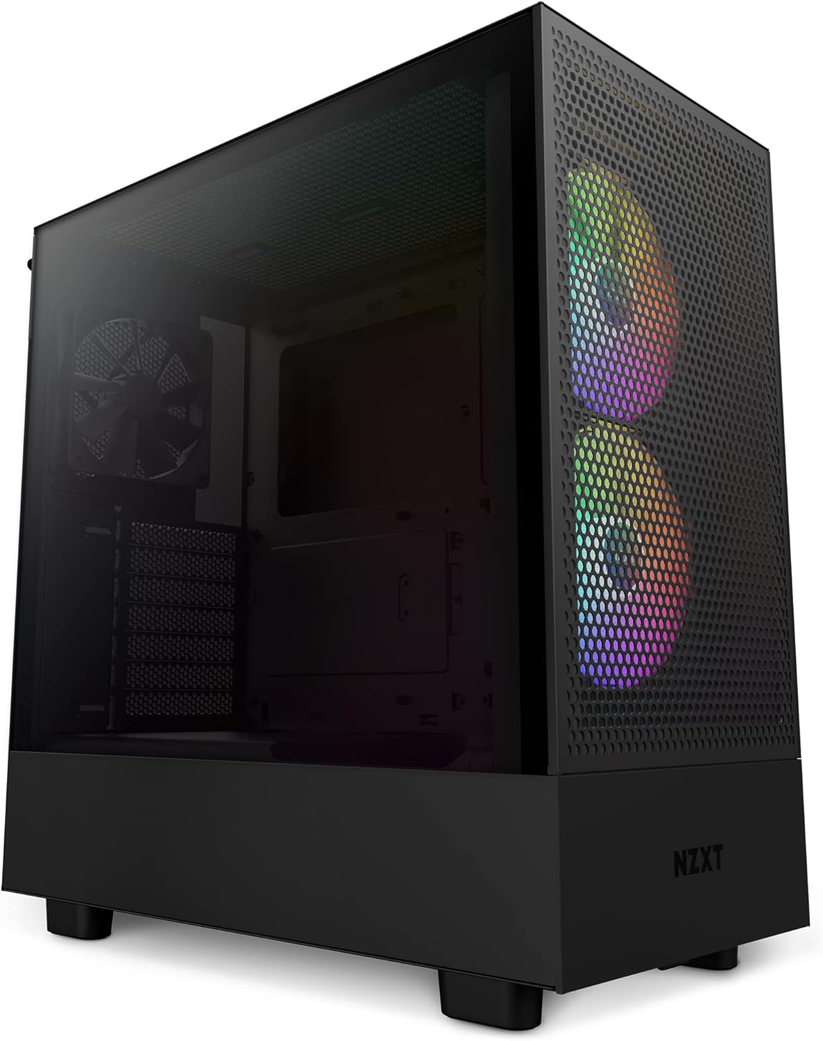 NZXT H6 Flow | CC-H61FW-01 | Compact Dual-Chamber Mid-Tower Airflow Case | Panoramic Glass Panels | High-Performance Airflow Panels | Includes 3 X 120Mm Fans | Cable Management | White